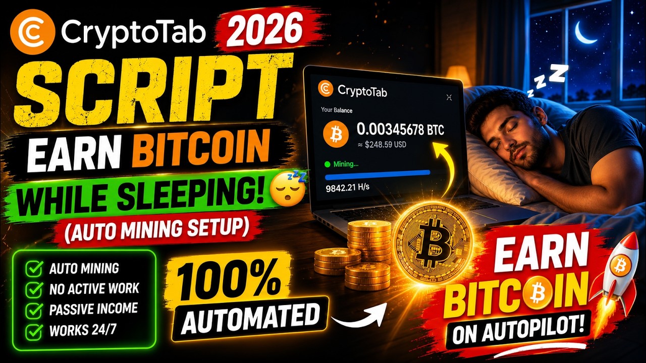 CryptoTab Script 2026 Earn Bitcoin While Sleeping! 💰 Auto Mining