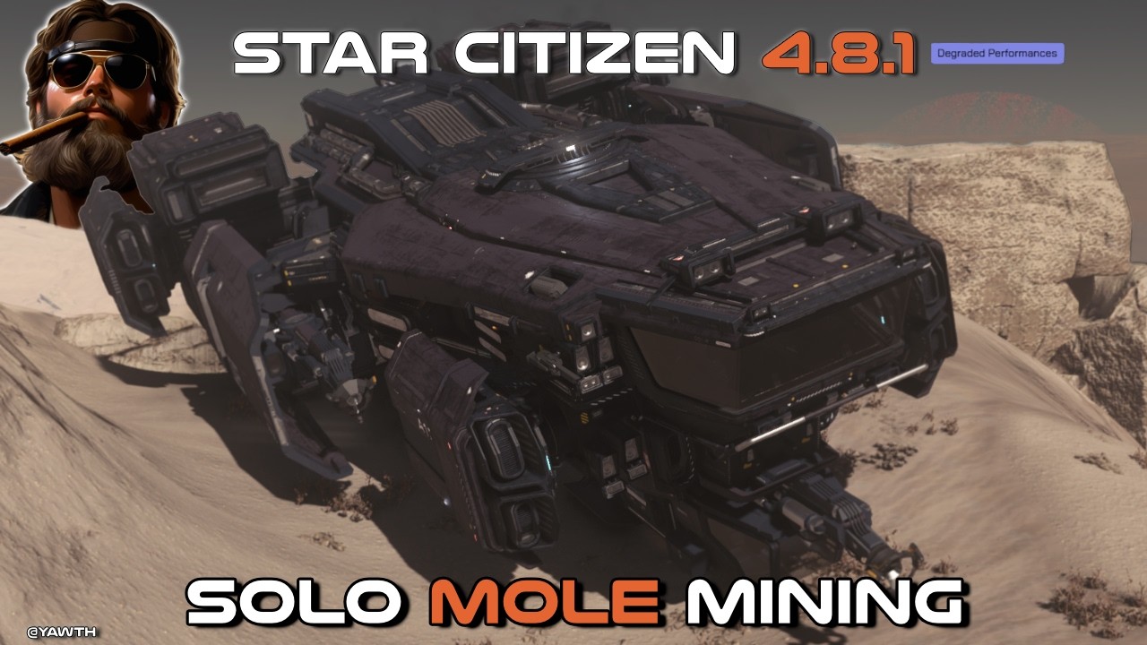 Star Citizen 4.8.1 Solo Mole Mining Through ALL the Bugs