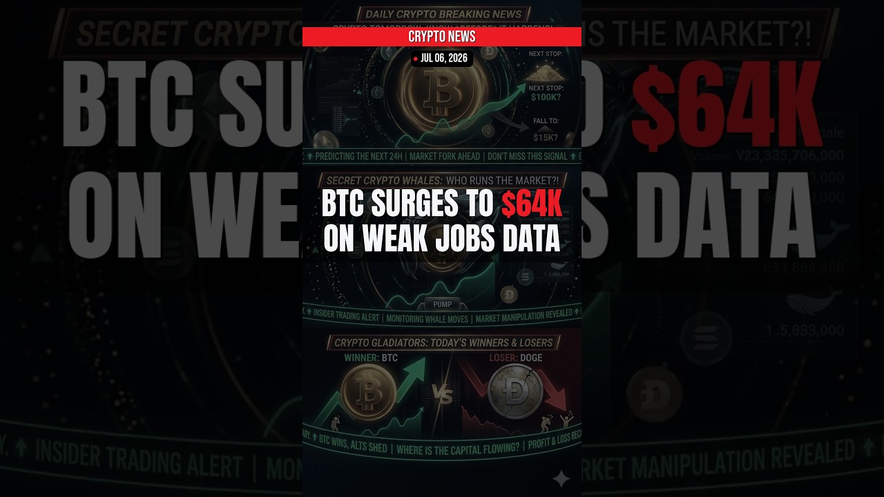 BREAKING: BTC Surges to K on Weak Jobs Data —