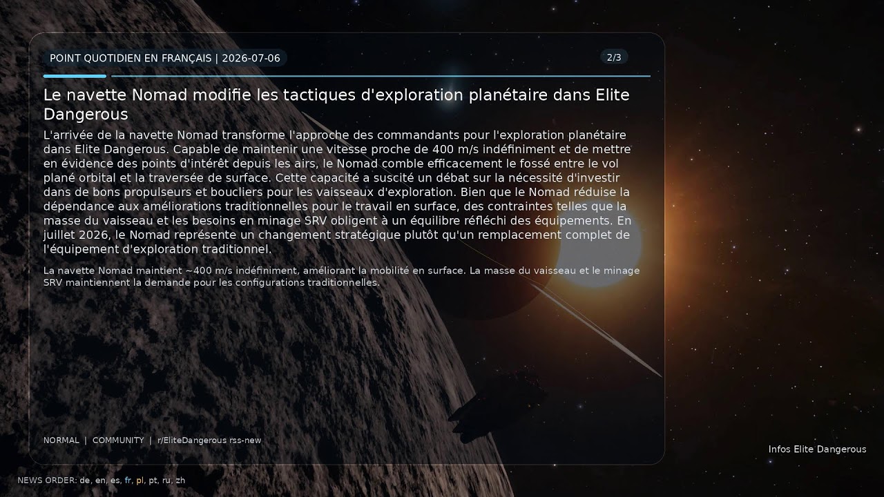 Elite Dangerous News Radio: Mining Strategy, July 6, 3312 at