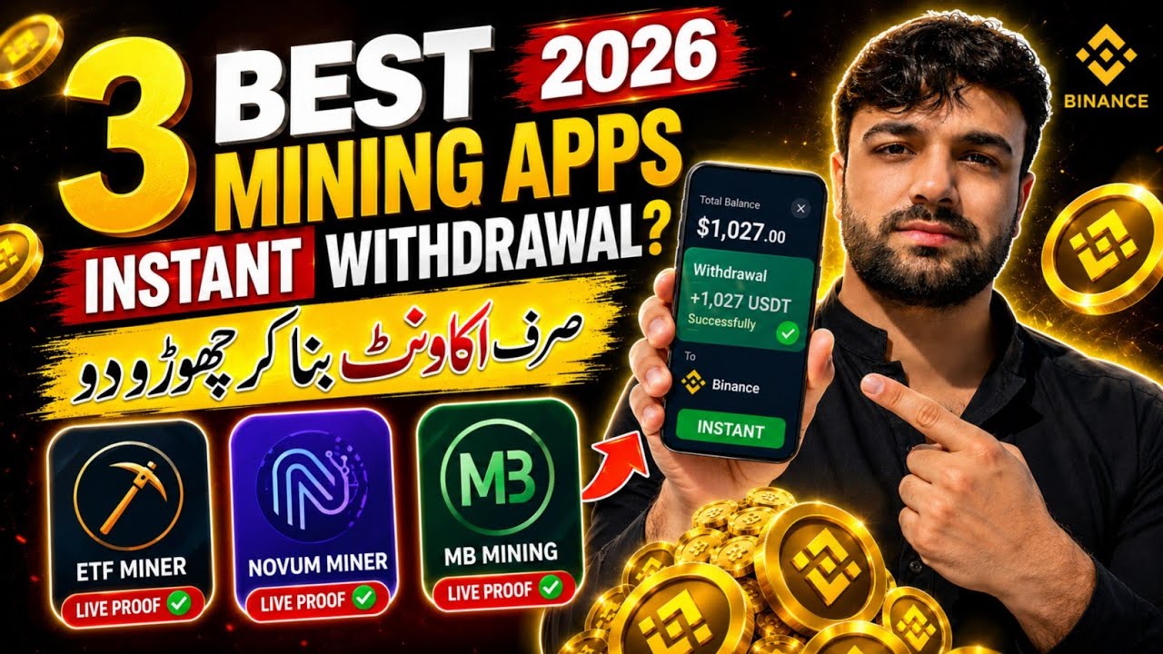 🔥 3 BEST Mining Apps 2026 | Instant Withdrawal and
