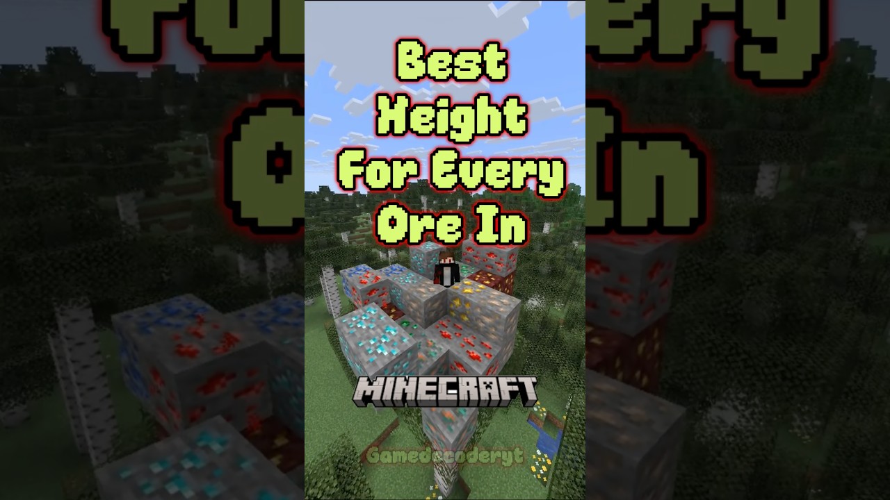 This is the best height for every ore💎 #minecraft #minecraftshorts