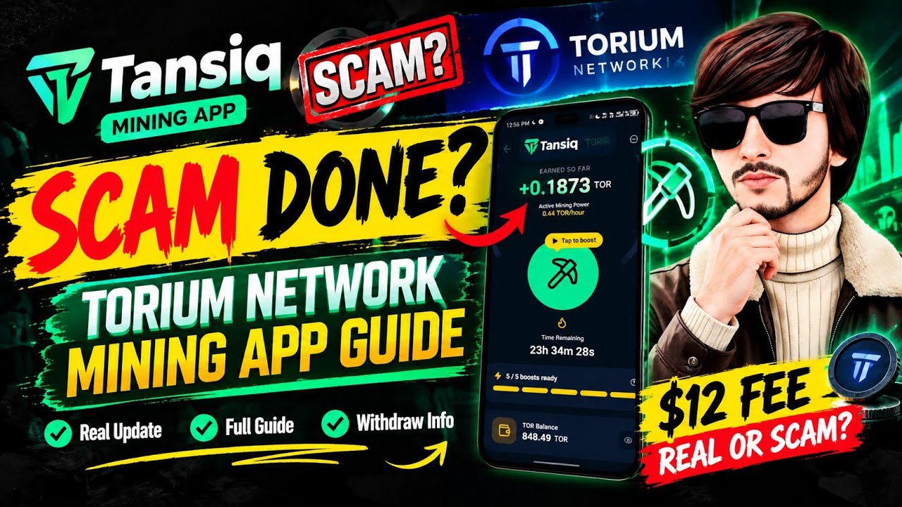 Tansiq Mining Scam Done? | Torium Network Mining App Guide