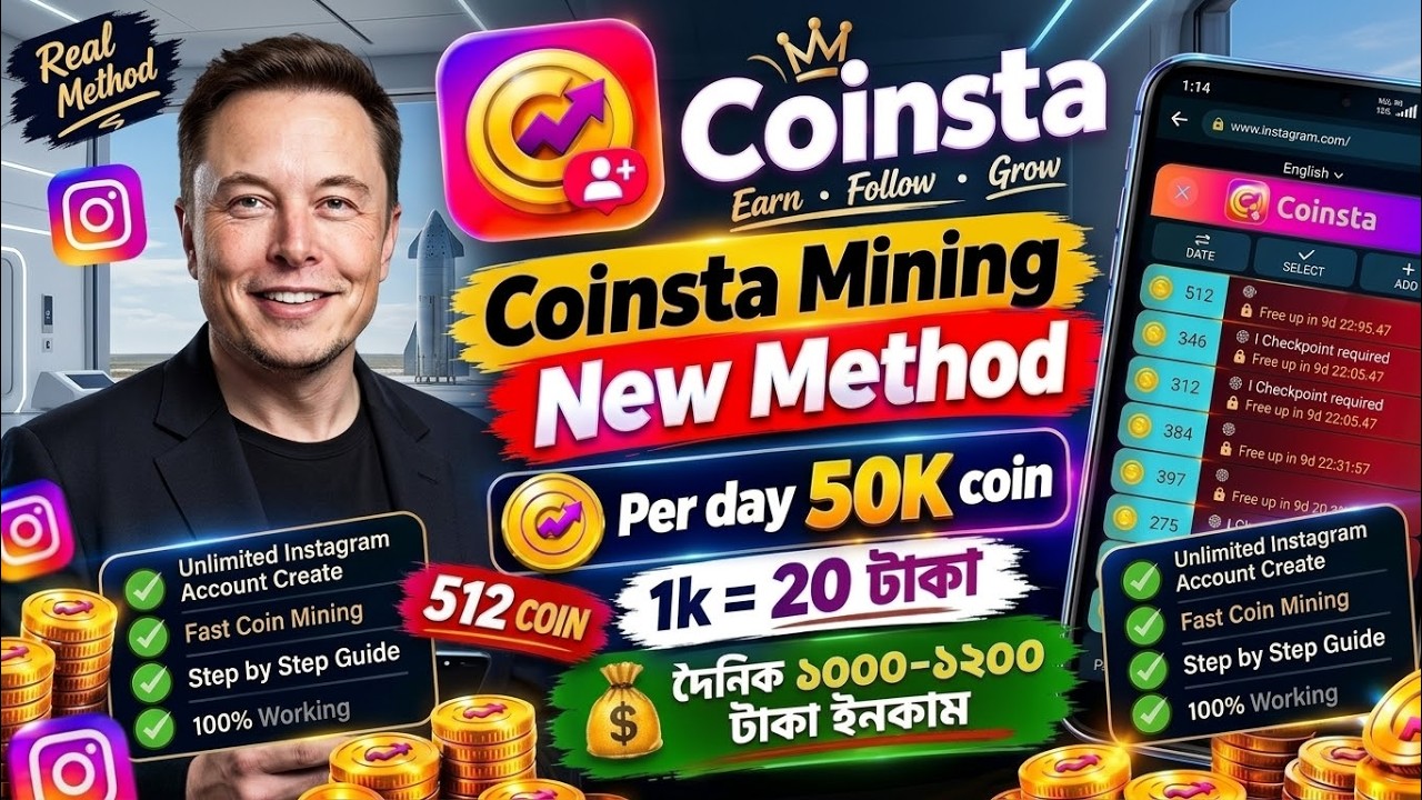 Coinsta Coin Mining New Method 2026 | Unlimited Coinsta Coins