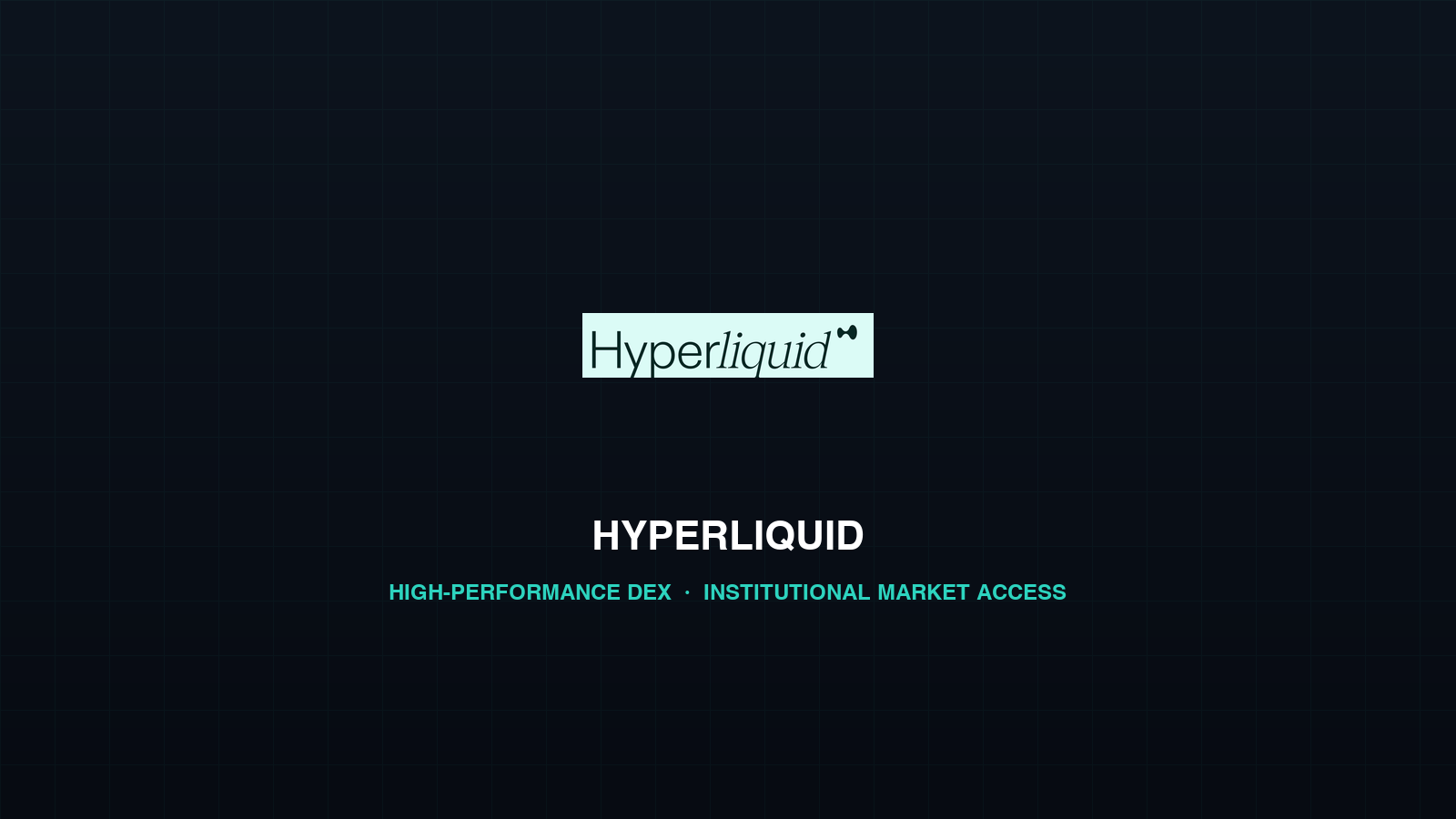Hyperliquid decentralized trading protocol official logo and 24/7 liquidity branding